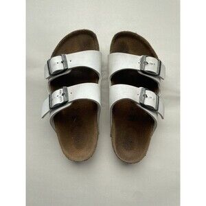 Birkenstock Arizona White Leather Slip On Casual Kids 30 Kids Size 12 Hippie